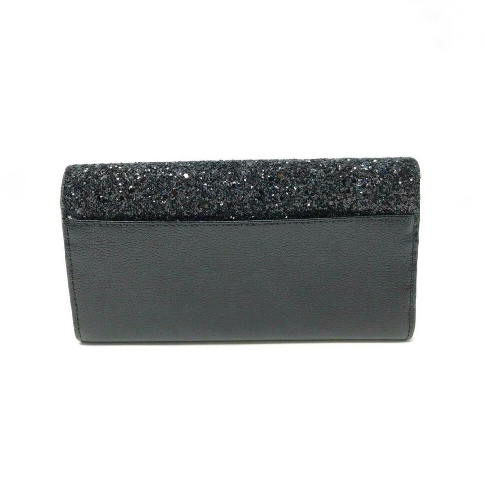 Kate Spade Black Milou Laurel Way Glitter Wristlet - Picture 4 of 7